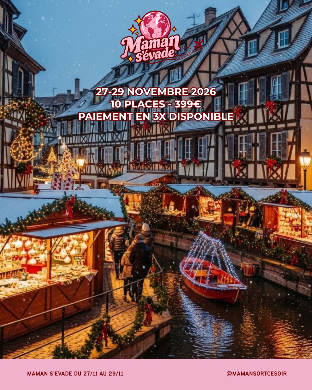Affiche du séjour à Colmar, du 27 au 29 novembre 2026